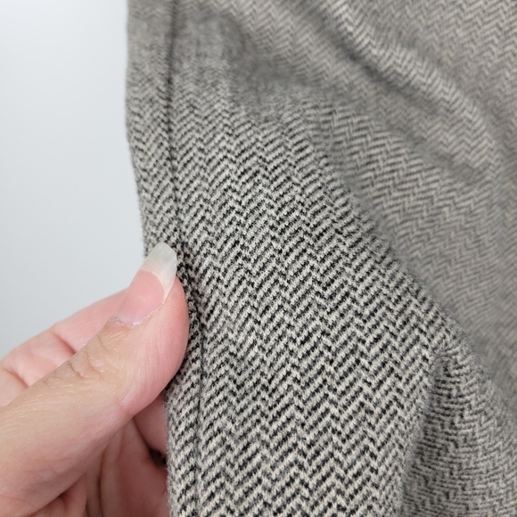 NWT Vero Moda VMPIA Straight Herringbone Pant in Light Grey Size 6 - Picture 4 of 12